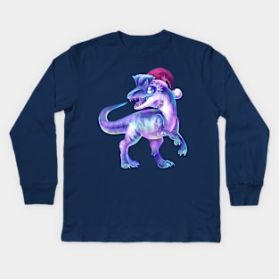 Christmas Cryolophosaurus Kids Long Sleeve T-Shirt